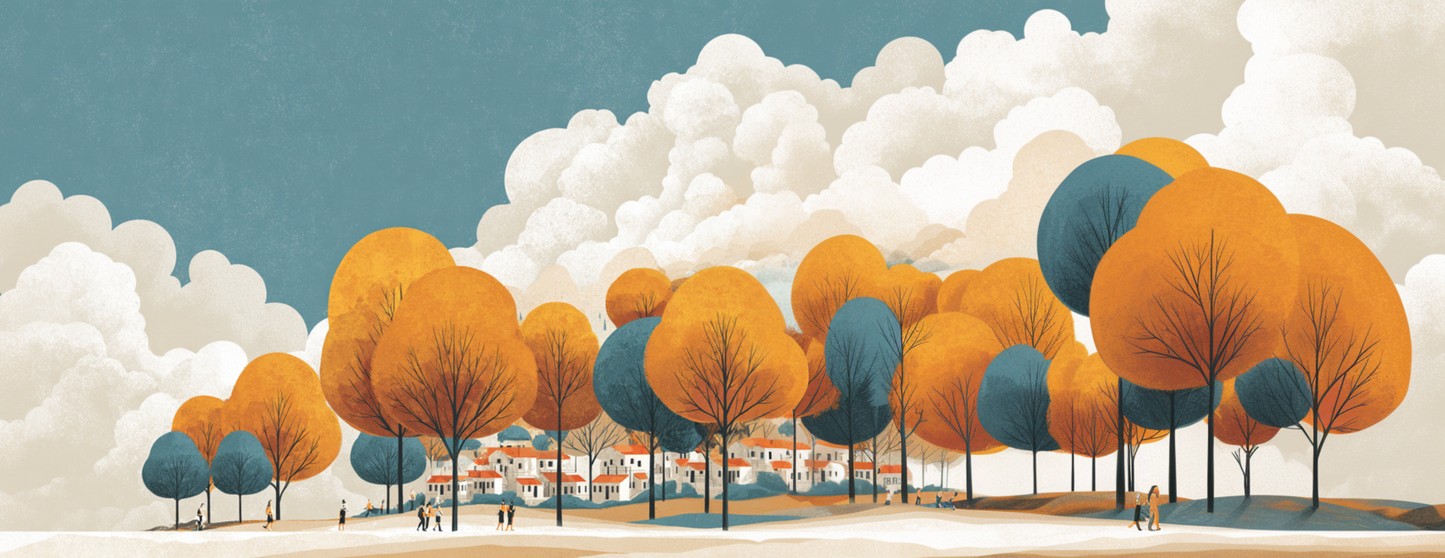 Tasse Mug Design "VILLAGE" - Blanc