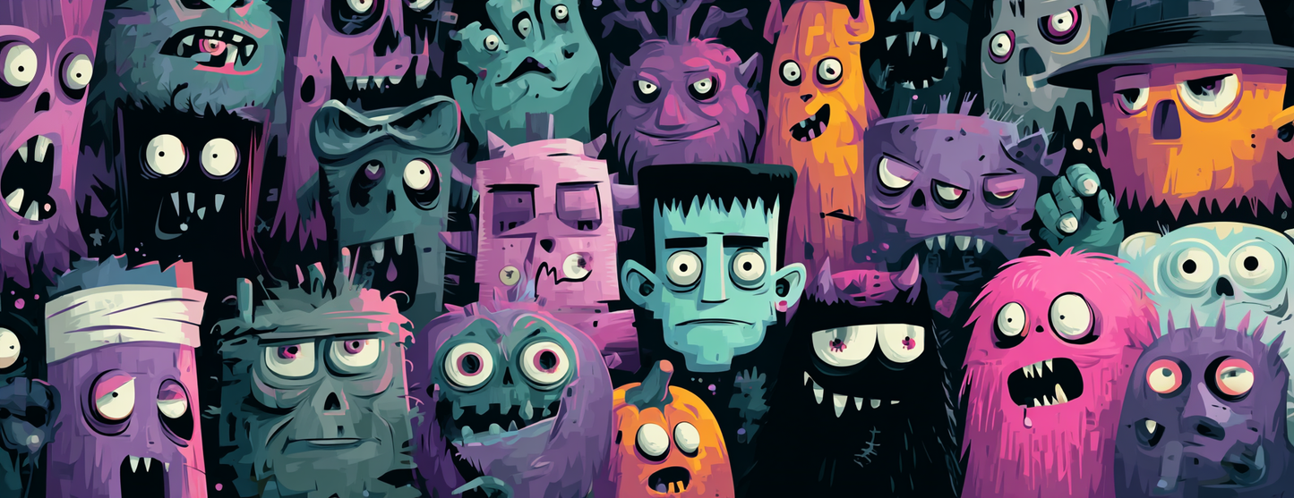 Tasse Mug Halloween "MONSTERS 1" - Noir