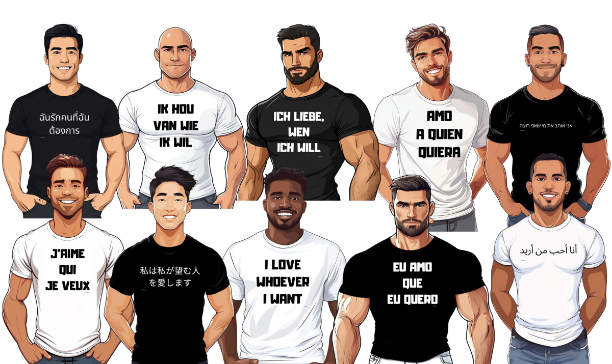 t-shirt lgbt homme