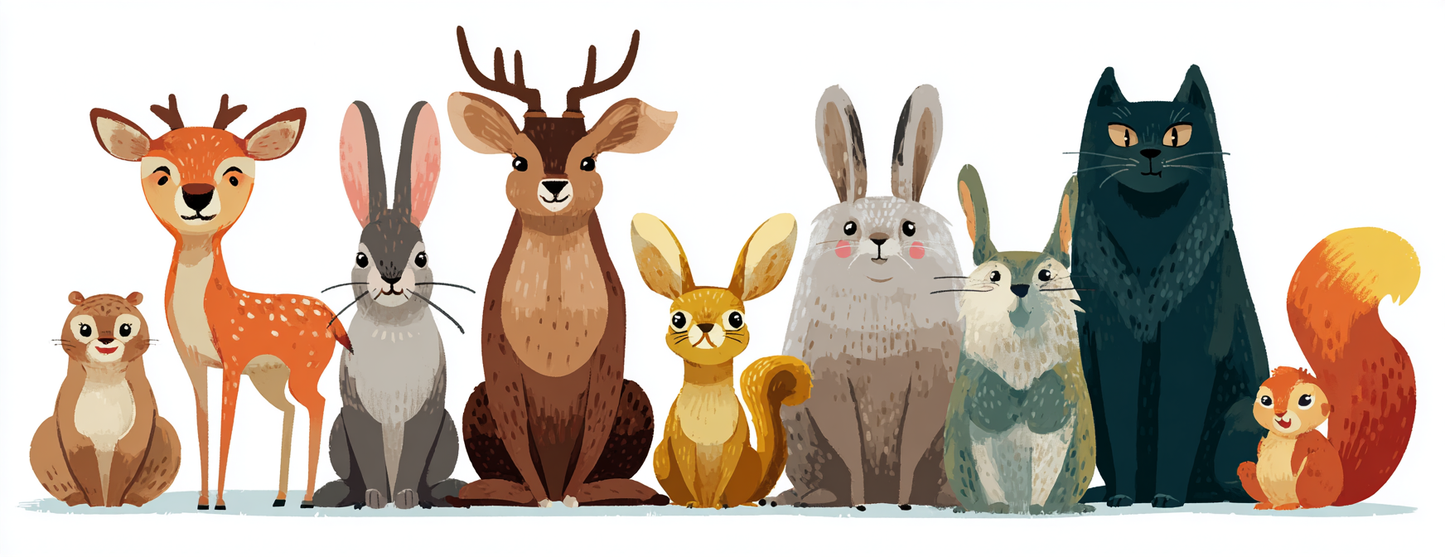 Tasse Mug Original "LES ANIMAUX DE LA FORÊT" - Blanc