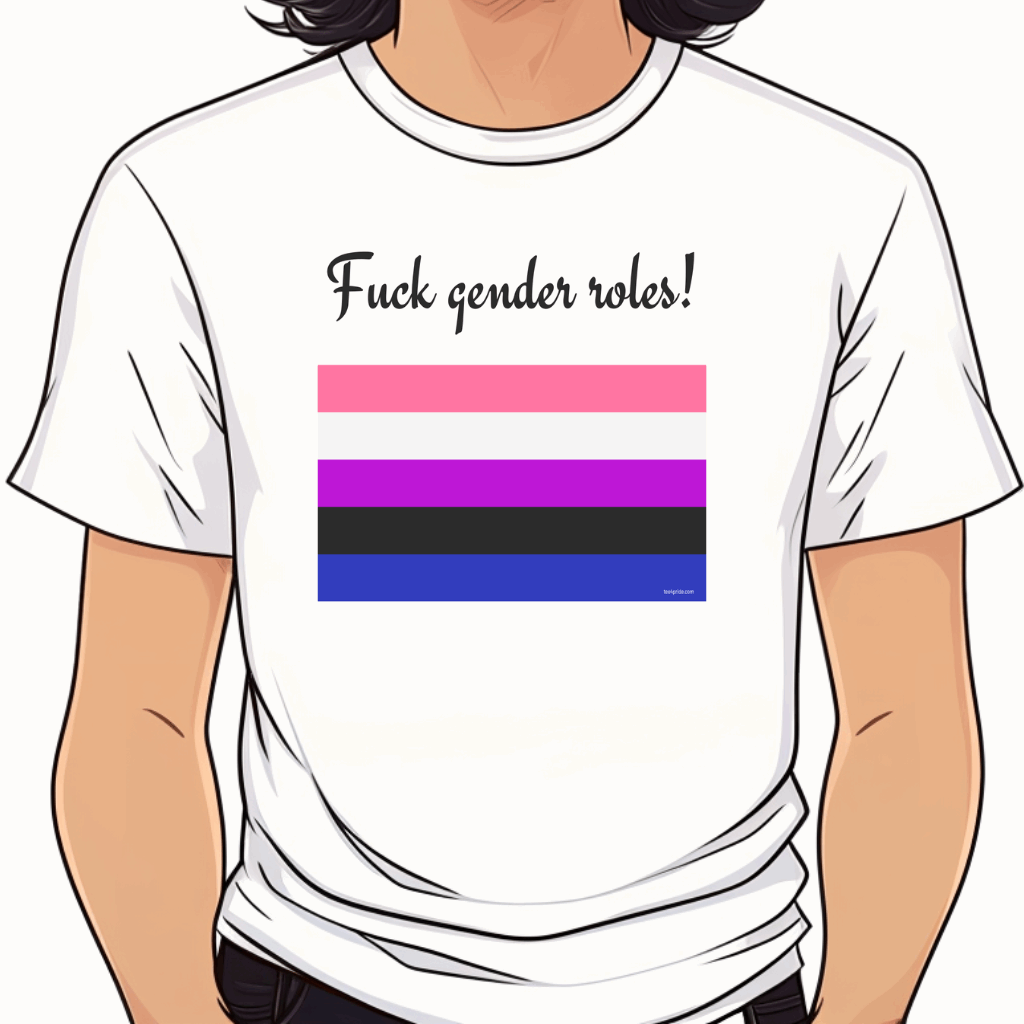 t shirt drapeau gender fluid