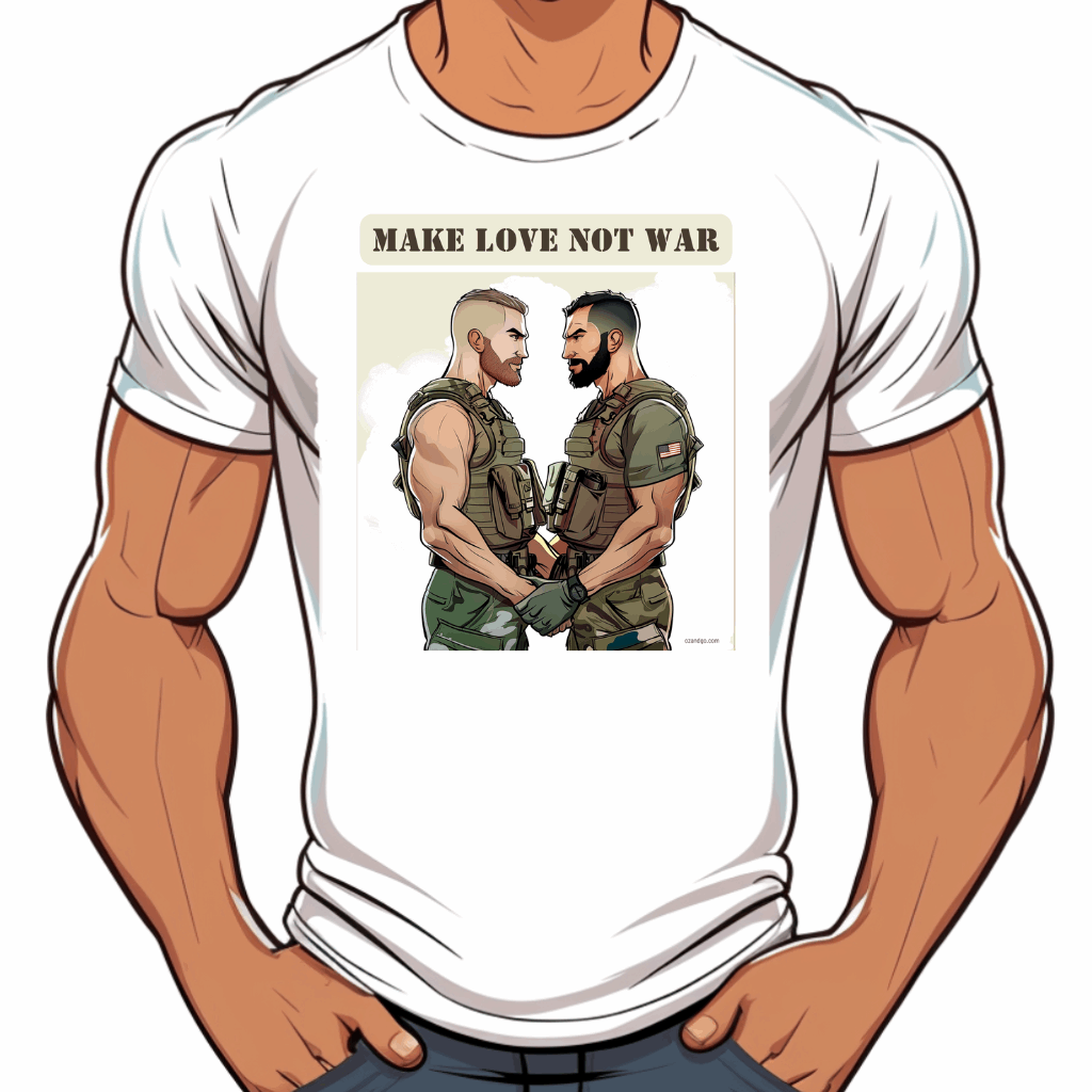 t shirt gay faites l'amour pas la guerre