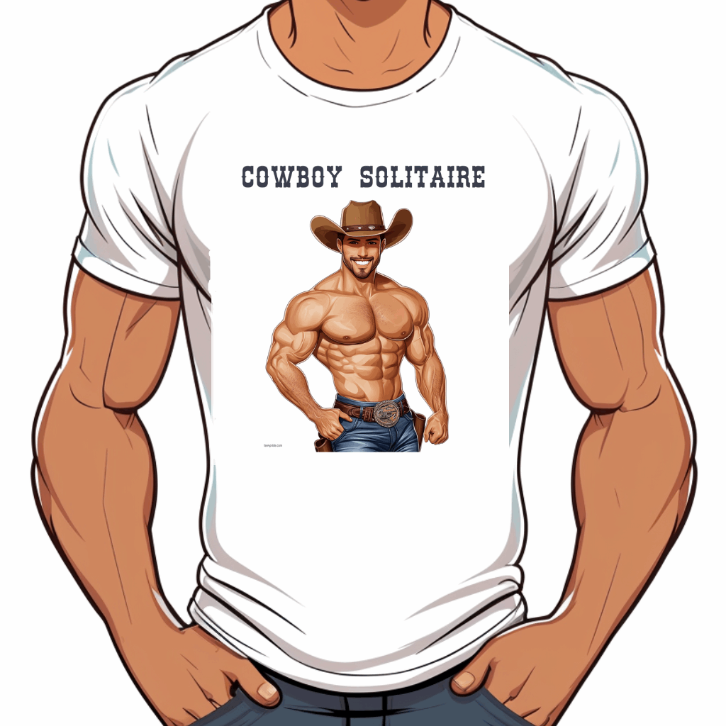 t-shirt lgbt homme cow boy