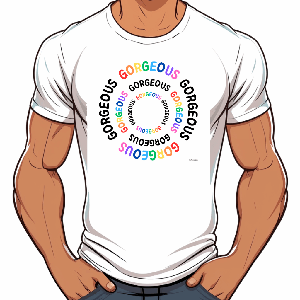 t-shirt rainbow gorgeous
