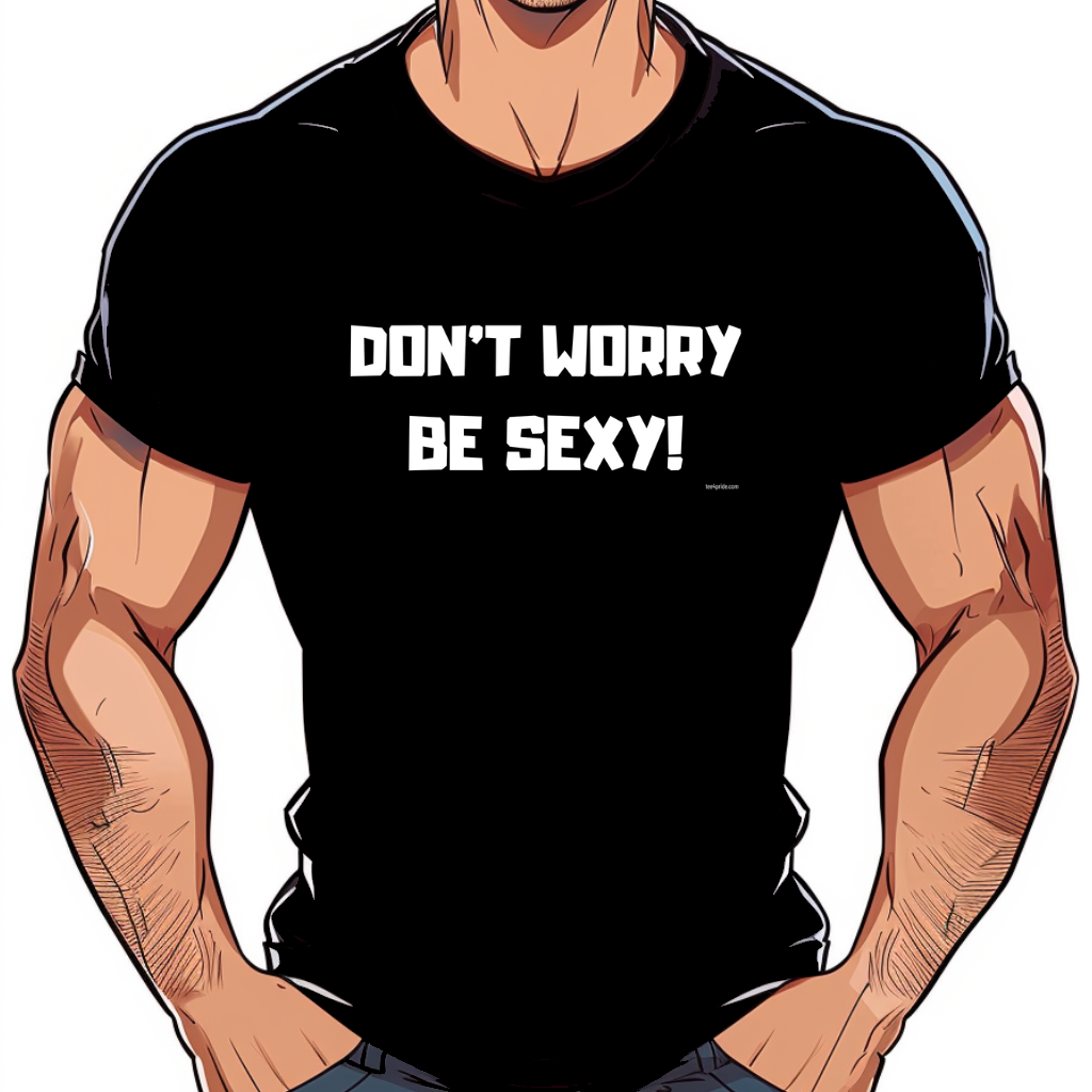 t-shirt gay sexy noir