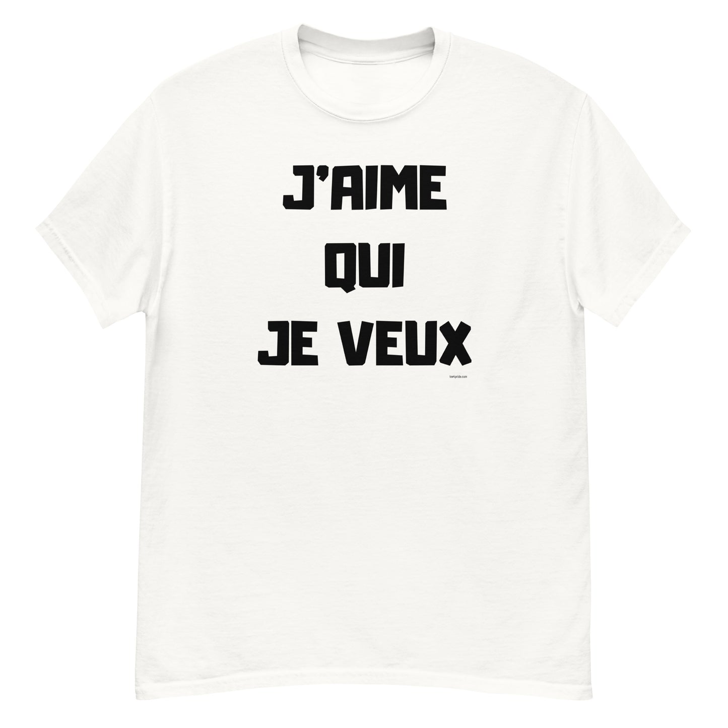 t-shirt lgbt j aime qui je veux en francais