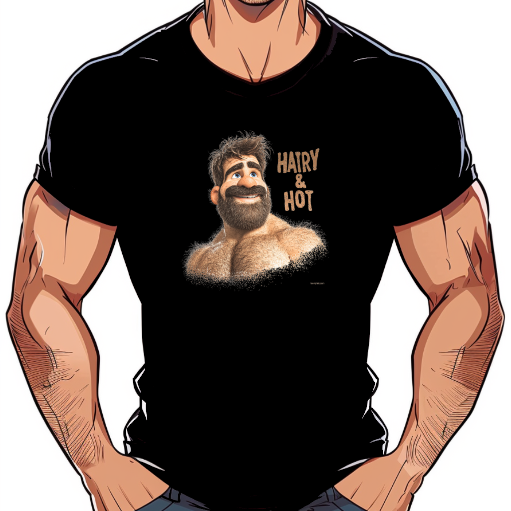 t shirt homme poilu