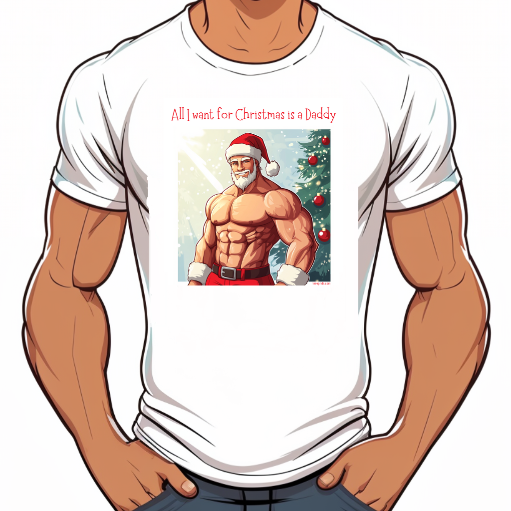 t shirt noel lgbt all I want for christmas