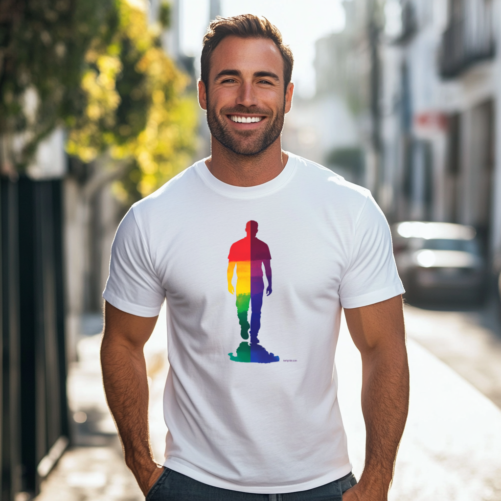 tee shirt Lgbt Homme rainbow