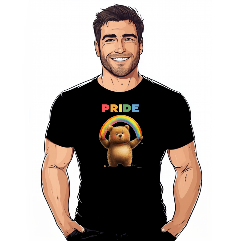 tee shirt nounours rainbow