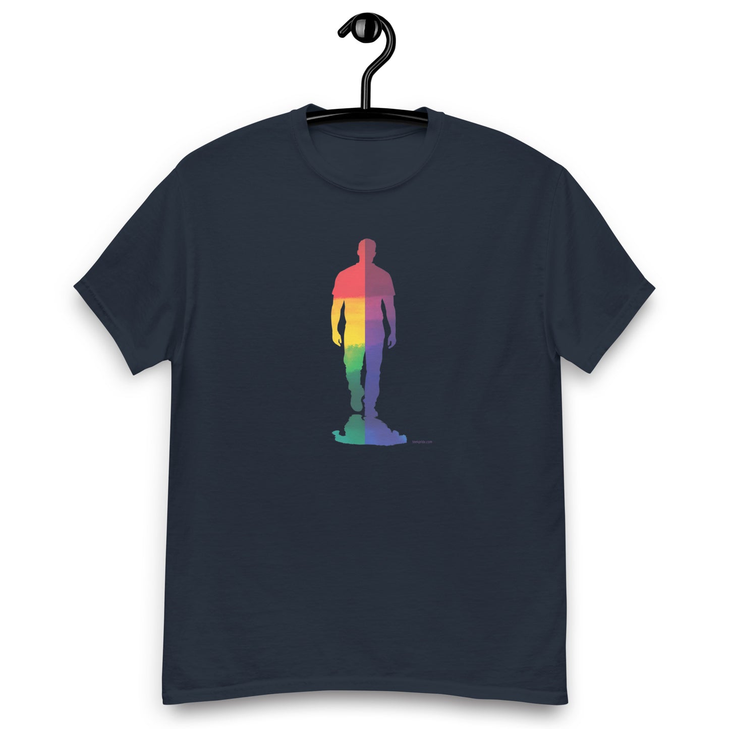 tshirt Lgbt Homme rainbow bleu