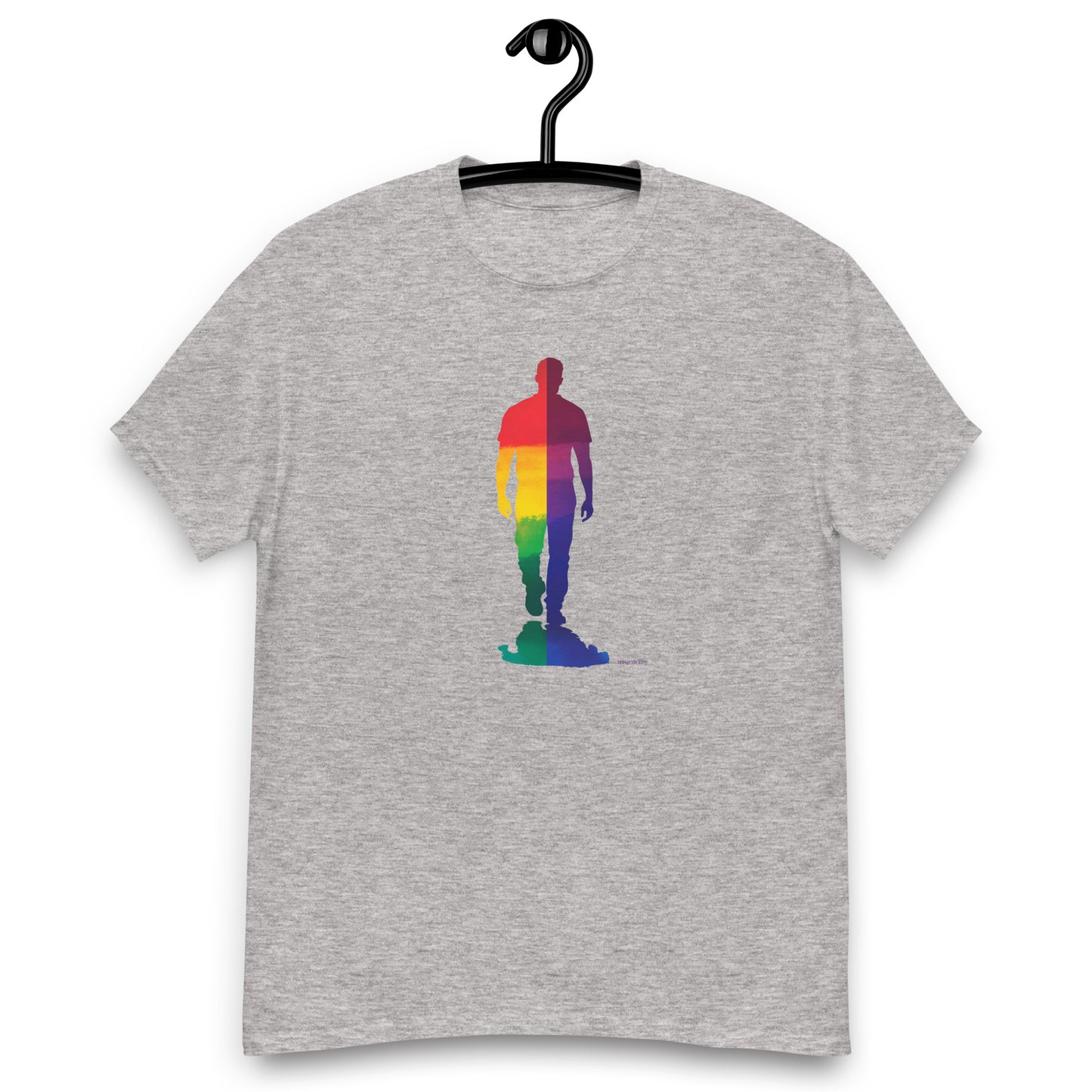 tshirt Lgbt Homme rainbow gris