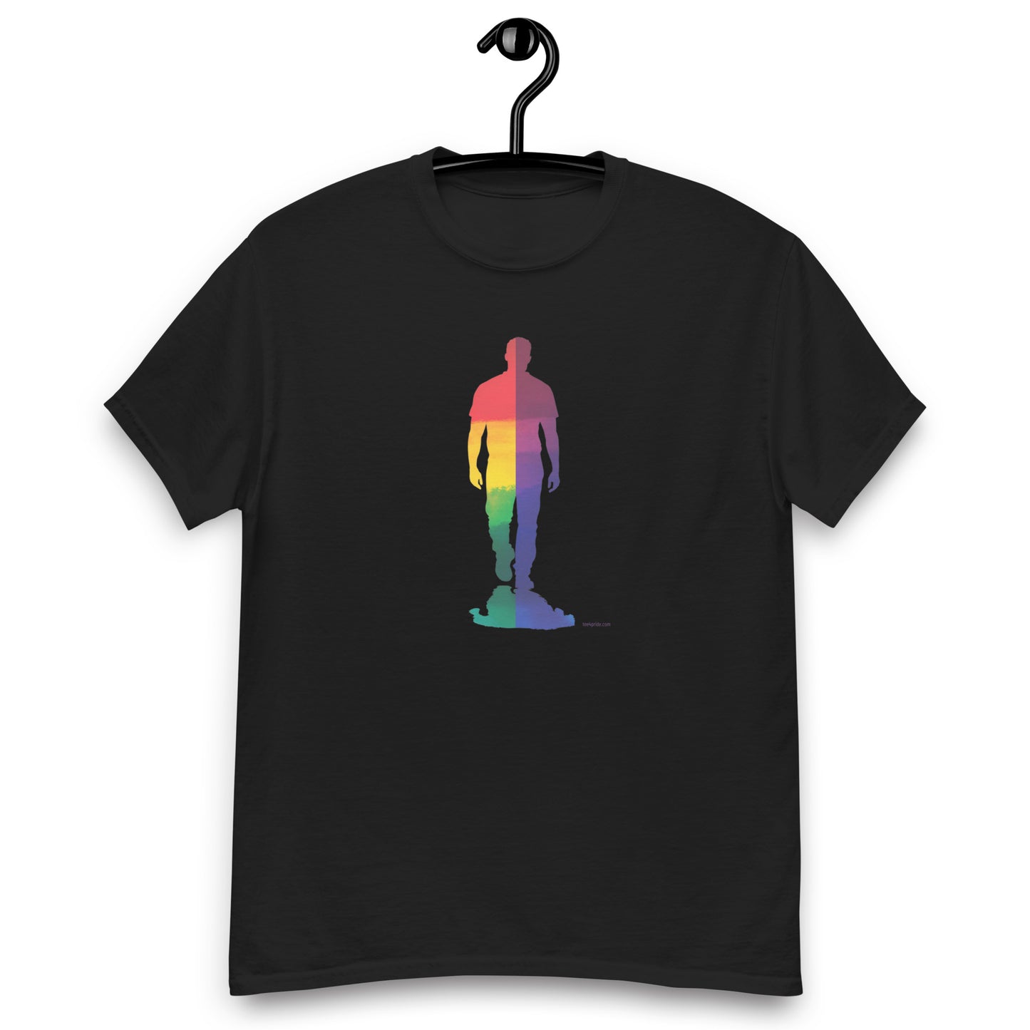 tshirt Lgbt Homme rainbow noir