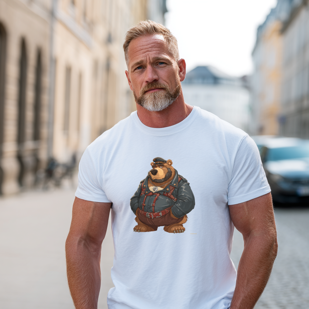 tshirt Ours cuir
