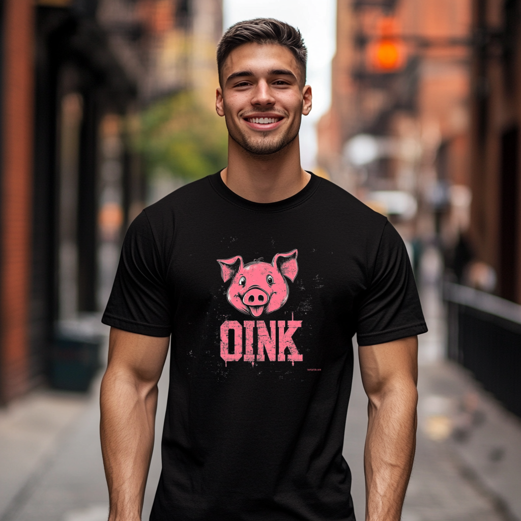 tshirt message gay oink