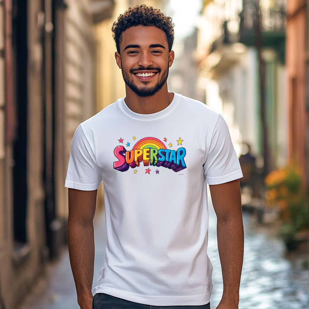 tshirt rainbow superstar