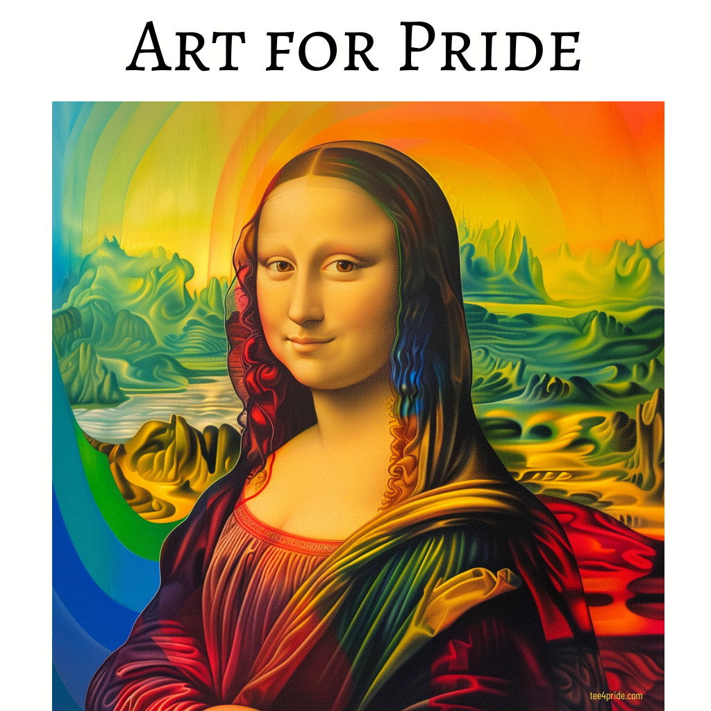 T-shirt LEONARD DE VINCI Gay "Art for Pride" (inspiré de La Joconde)