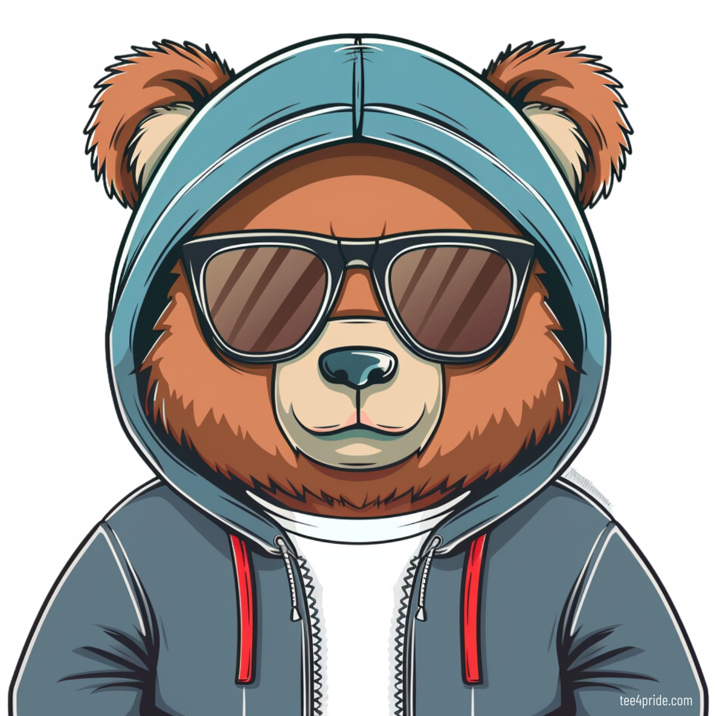 T-shirt Bear Gay "BEAR WITH A HOODIE"