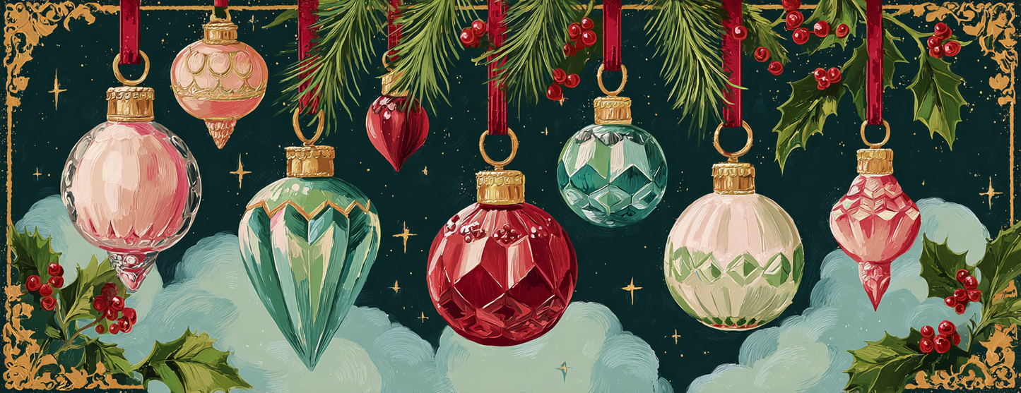 Tasse Mug Noël "BOULES DE NOËL" - Blanc