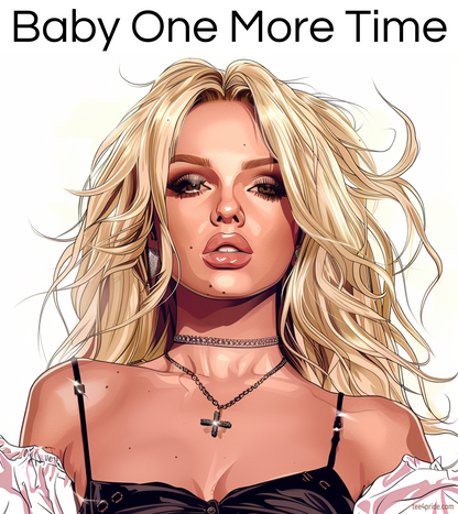 T-shirt Britney Spears "BABY ONE MORE TIME" Lgbt