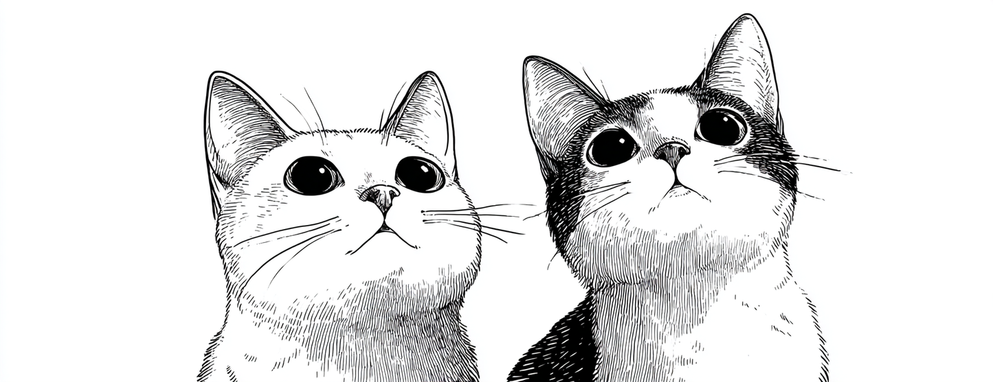 Tasse Mug Design "CATS IN BLACK AND WHITE" - Blanc