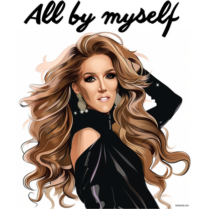 T-shirt Celine Dion "ALL BY MYSELF" Lgbt