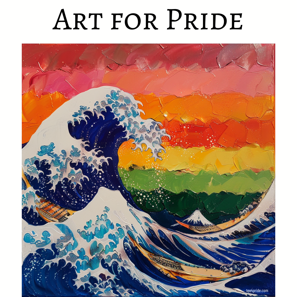 T-shirt HOKUSAI Gay "Art for Pride"