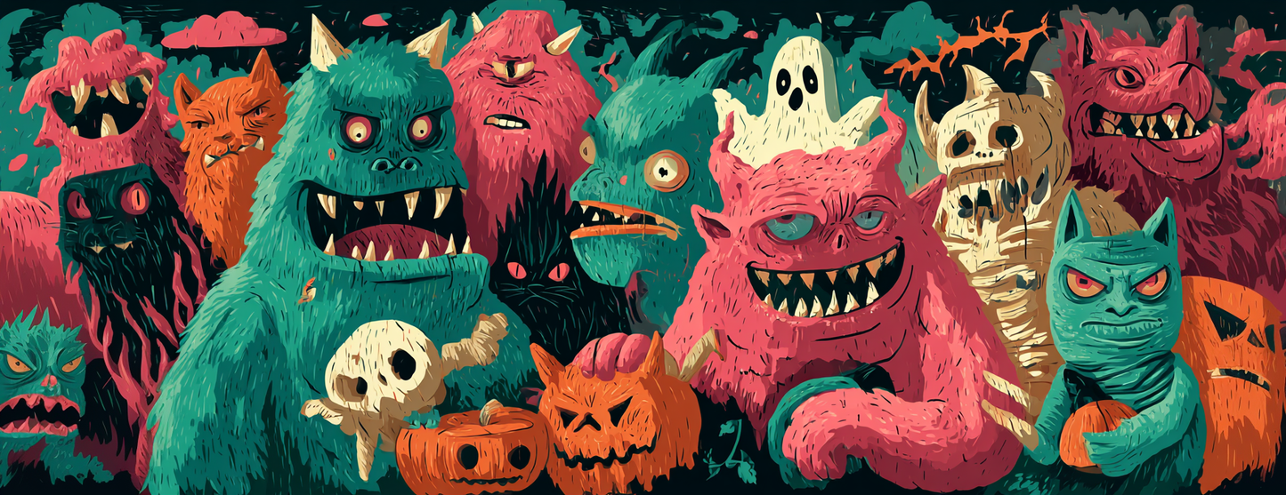 Tasse Mug Halloween "MONSTERS 2" - Blanc