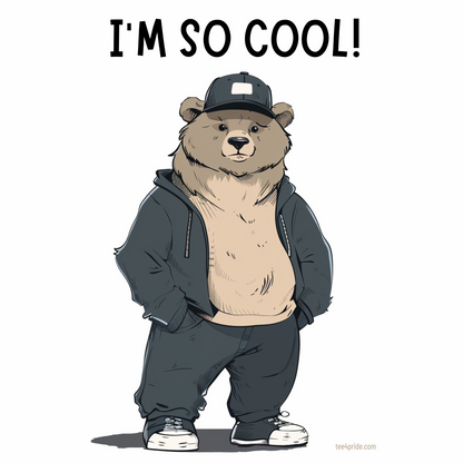 T-shirt Bear Gay "I'M SO COOL!"