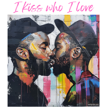 T-shirt Rainbow Gay "I KISS WHO I LOVE" N°8