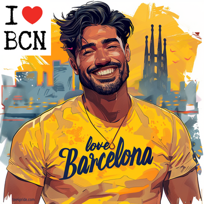 T-shirt Gay City "I LOVE BCN" (BARCELONA)