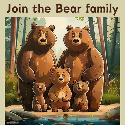 T-shirt Bear Gay "JOIN THE BEAR FAMILY"