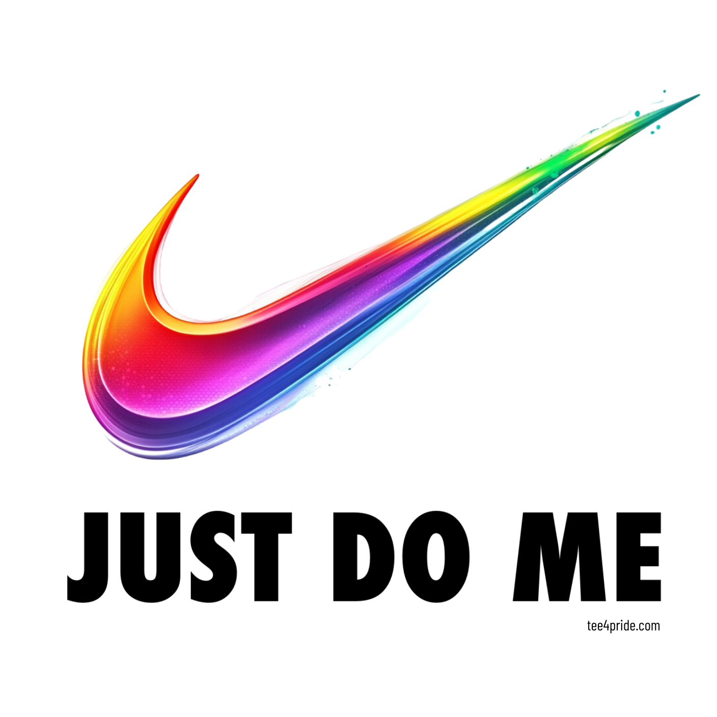 T-shirt LGBT "JUST DO ME" (Lettres noires)