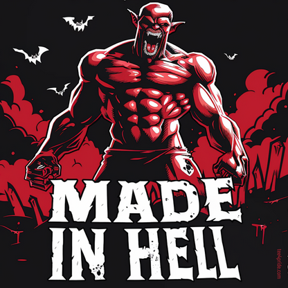 T-shirt Gay Hard "MADE IN HELL"