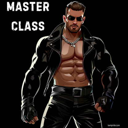 T-shirt Bdsm Gay "MASTER CLASS" (Lettres blanches)