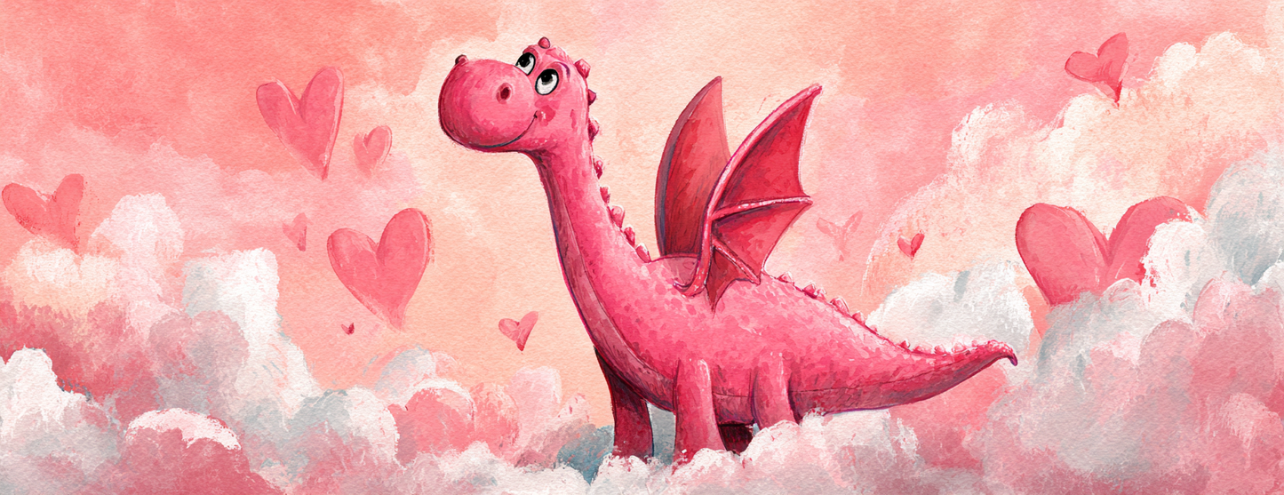 Tasse Mug Original "PINK DRAGON" - Blanc / Rose