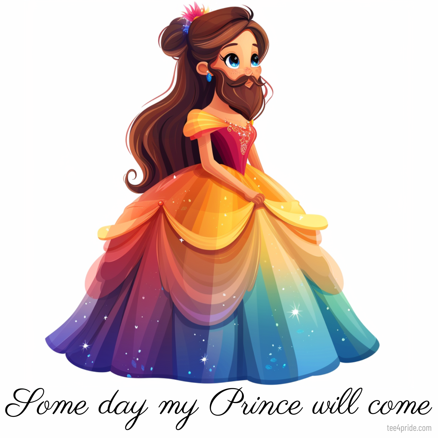 T-shirt LGBT "SOME DAY MY PRINCE WILL COME"