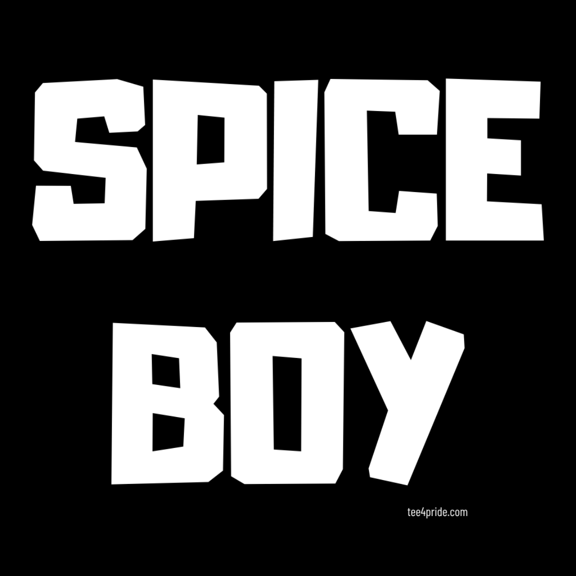 T-shirt Gay "SPICE BOY" (Lettres blanches)