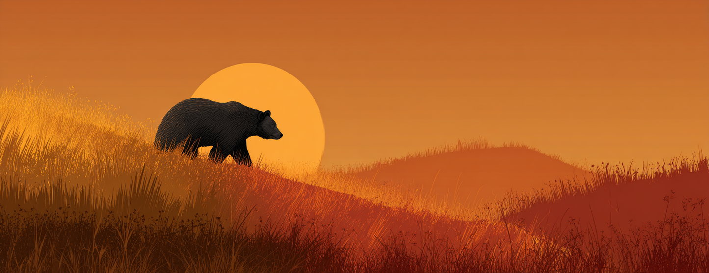 Tasse Mug Design "SUNSET BEAR" - Noir