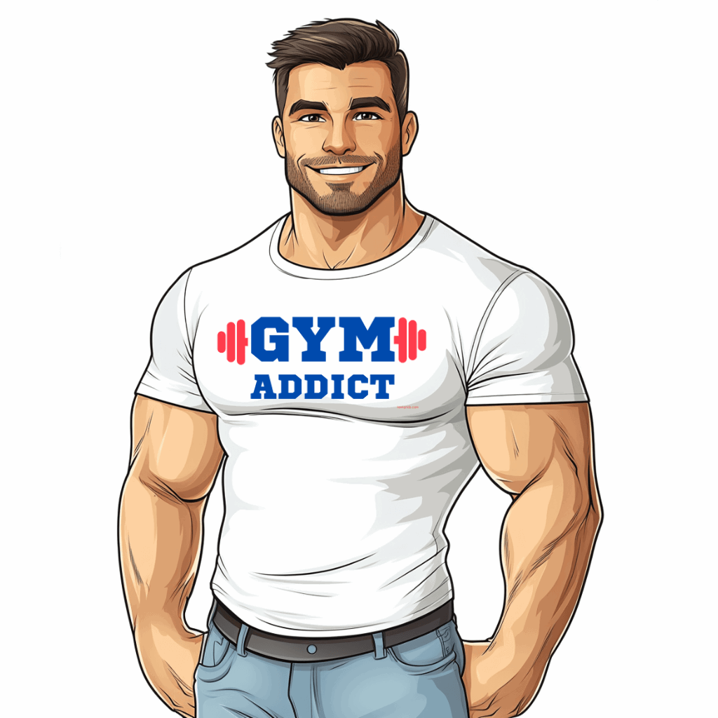 T-shirt gay Gym addict