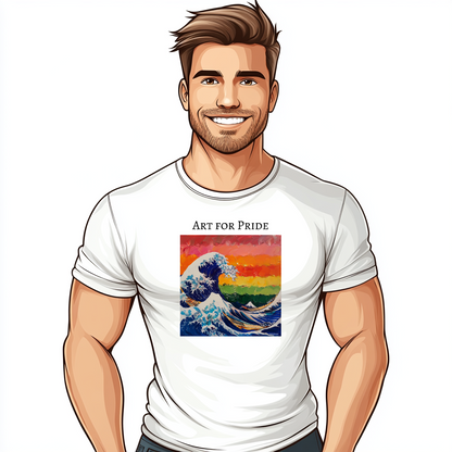 T-shirt Hokusai La Vague Gay Art