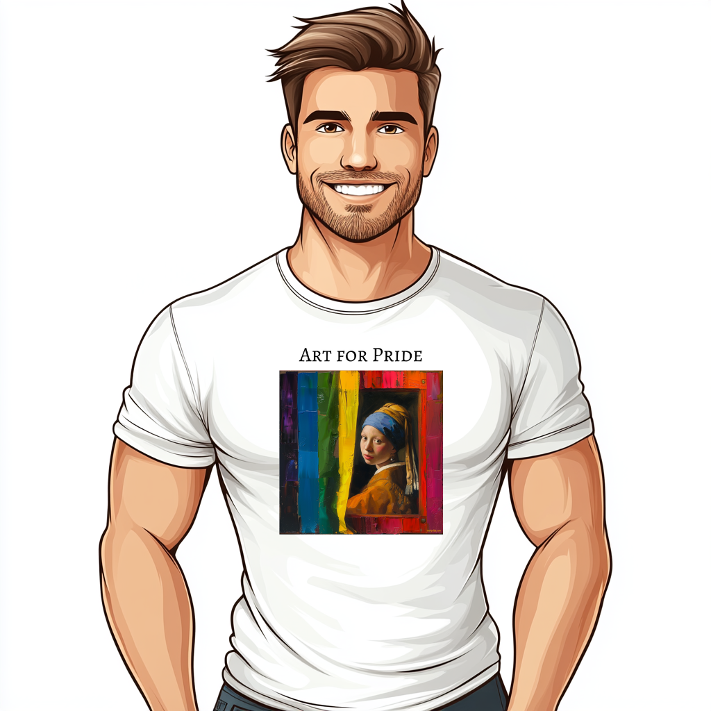 T-shirt Vermeer Jeune Fille Perle Gay Art