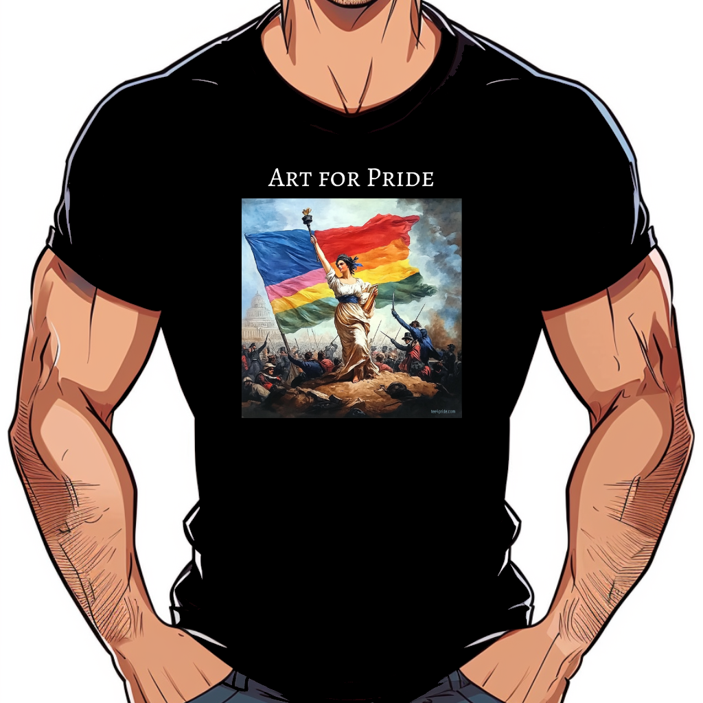 T shirt Delacroix Lgbt Drapeau arc-en-ciel