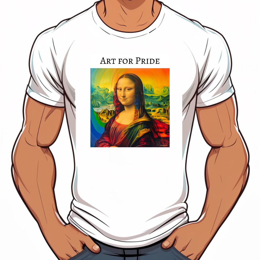 T shirt La Joconde Lgbt Rainbow Mona Lisa