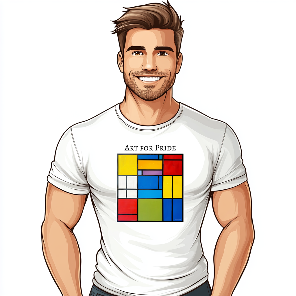 T shirt Mondrian Gay Art