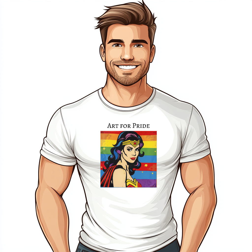 T shirt Roy Lichtenstein Gay Art Wonder Woman