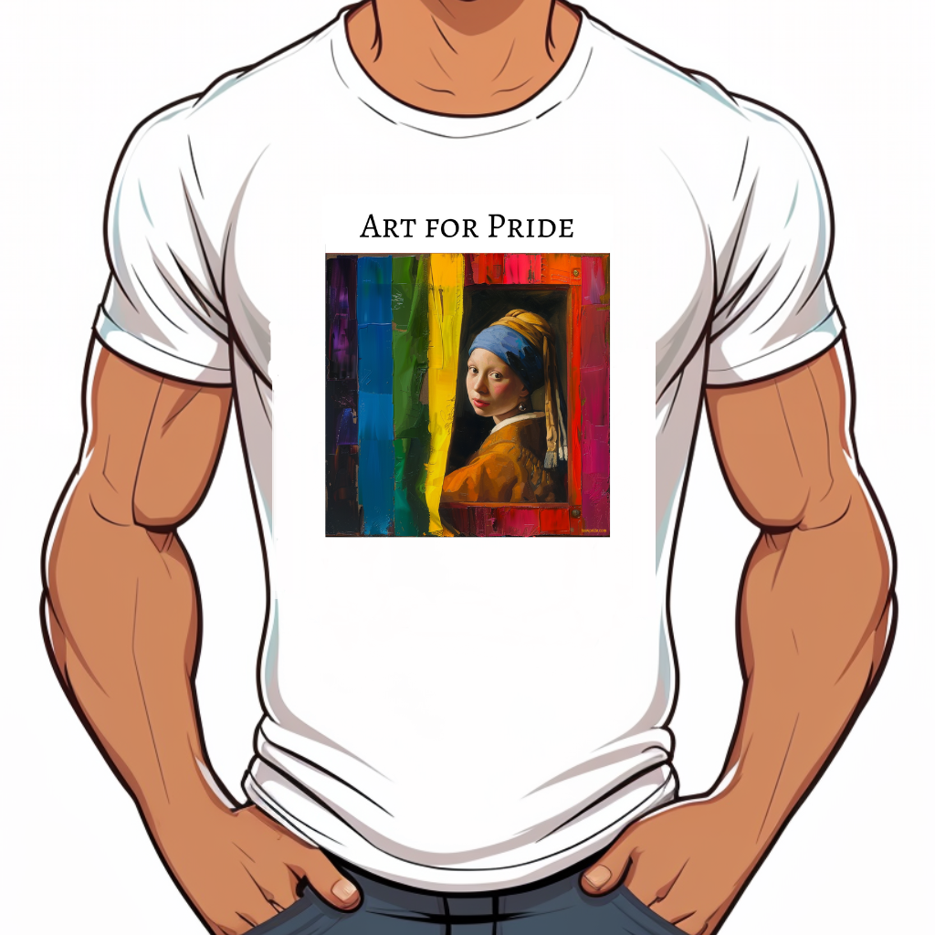 T shirt Vermeer Jeune Fille Perle Lgbt Art