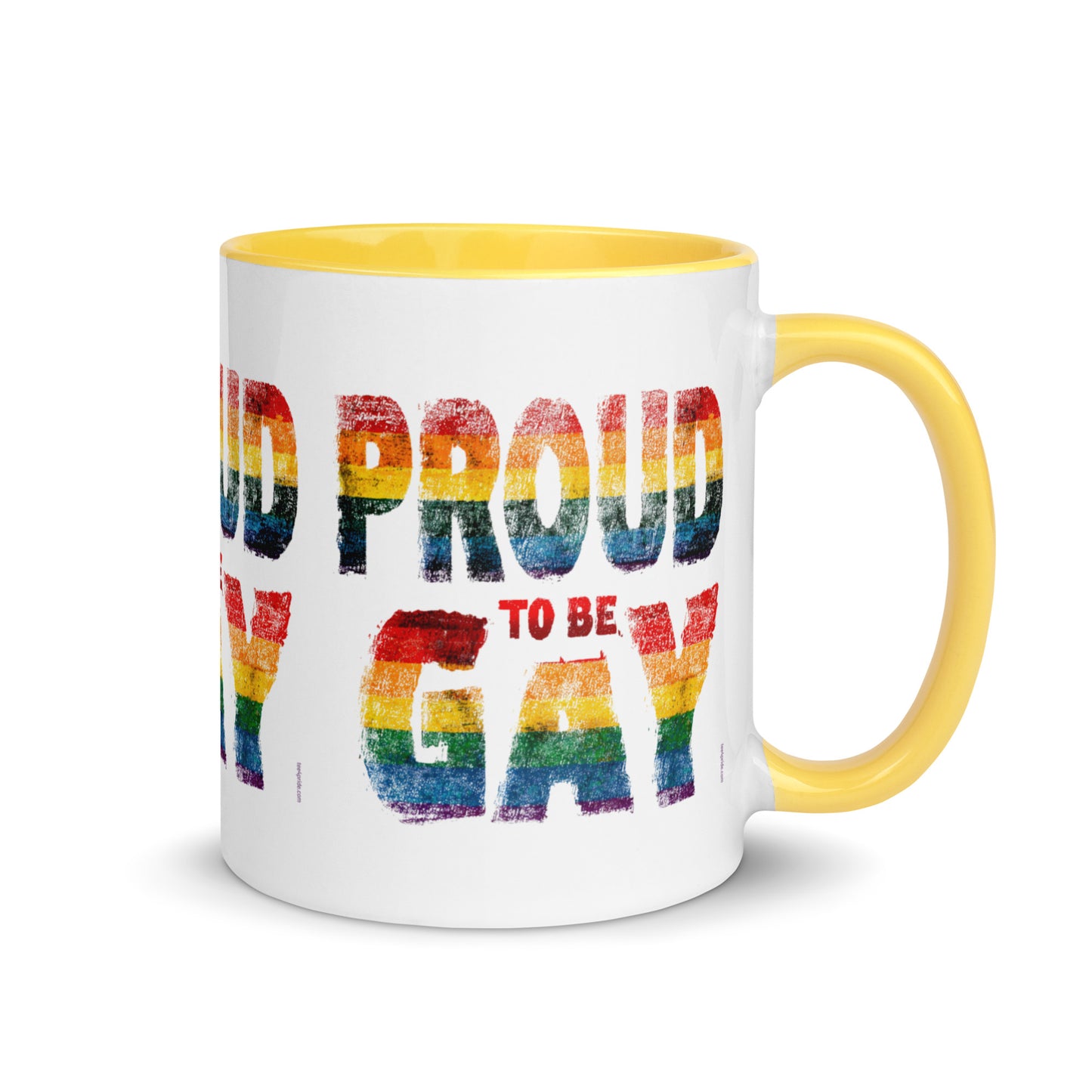 mug fier d etre gay jaune