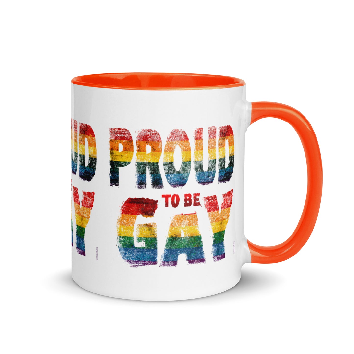 mug fier d etre gay orange