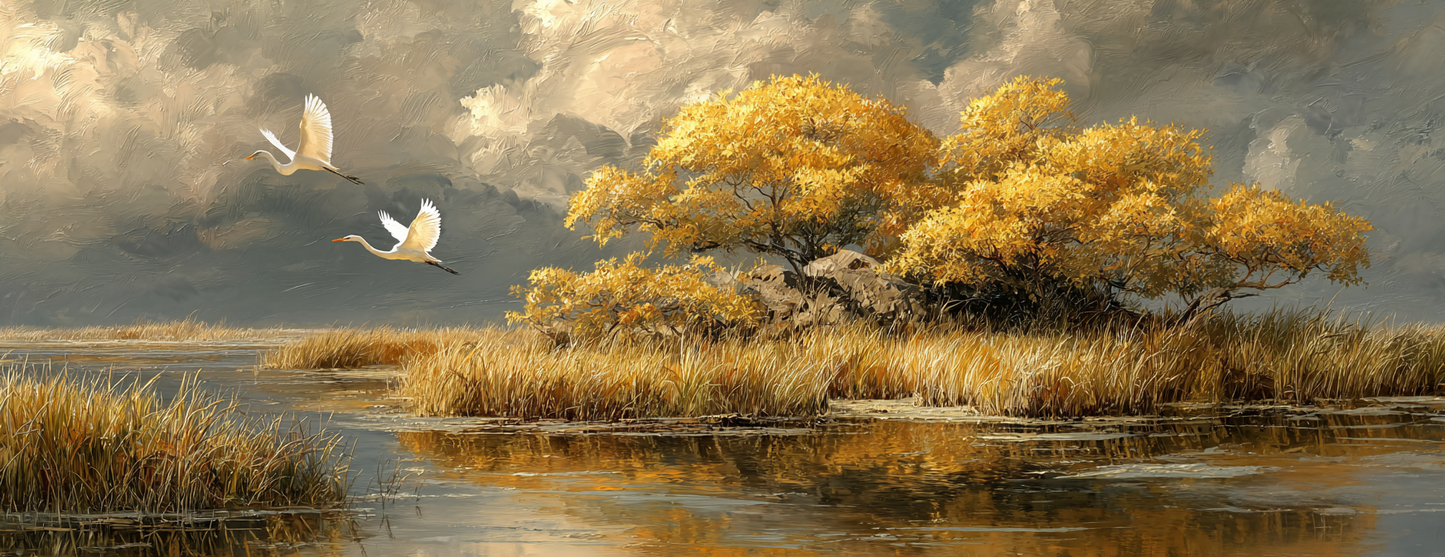 Tasse Mug Original "L'ENVOL DES HÉRONS" - Blanc / Noir ou Jaune